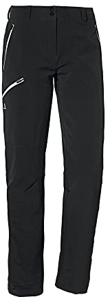 Schöffel Damen Pants Ascona Warm L, warme Wanderhose mit 4 Wege-Stretch, wasserabweisende, atmungsaktive Thermohose, black, 36