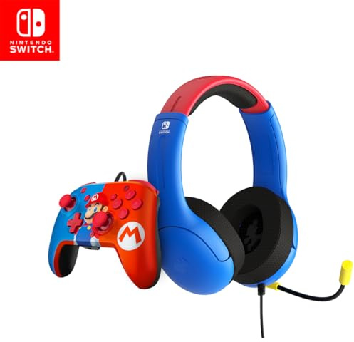 PDP Gaming Officially Licensed Mario Bundle for Switch Works with Switch OLED & Lite
