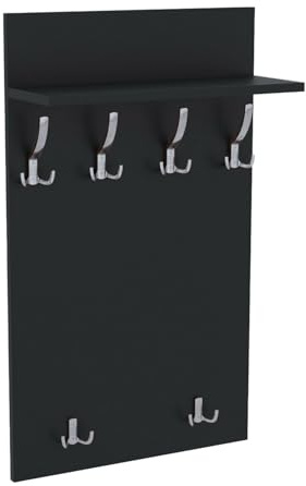 AKKE Garderobenpaneel, Wandgarderobe, PVC Maxi, Anthrazit, 100cm x 60 cm