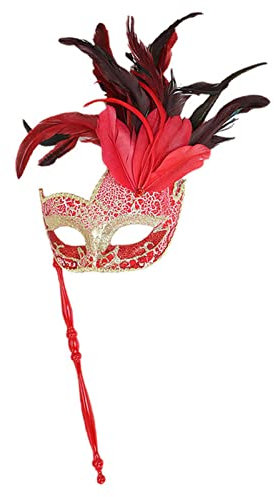 Schlafmaske Maskerade Maske Hochzeit Karneval Party Performance Lila Kostüm Sex Dame Maske Venedig Feder Sexy Halloween Maske Augenmaske Schlafmaske (Size : B)