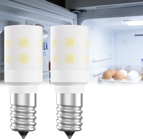 Noobibaba E14 LED Bulb 2W for Salt Lamp Bulb Sewing Machine 15W 6000K 2Pack | Cool White, 230V AC, SES Small Screw, E14 LED for Salt Lamp Bulb Sewing Machine Fridge Bulb, Non-Dimmable
