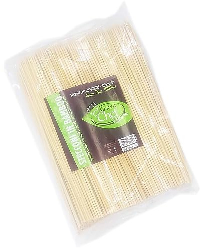 Generico 1000 Stück Bambusspieße 25 cm Ø 3 mm biologisch abbaubar Zahnstocher Spieße Spieße