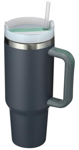 PIPOEI 40oz/1200ml Vasos de Acero Inoxidable, Taza de Café de Viaje Personalizada, Taza de Café para Bebidas Heladas Calientes, Taza de Café para Coche, Café, Agua, Té 10
