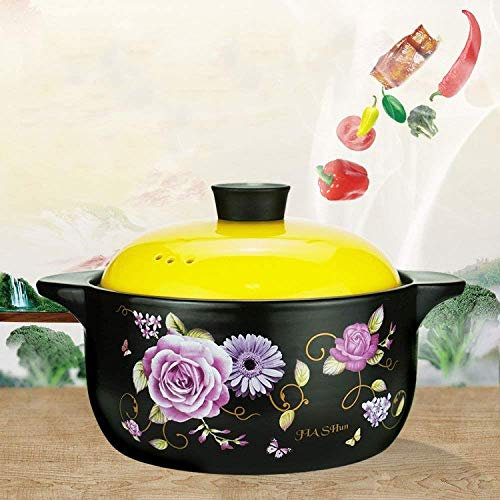 Pentola per Zuppa Casseruola Pentole per La Casa in Ceramica Gres Zuppa Zuppa Salute Fiamma Padella Resistente al Calore Congee Pentola per La Casa Perfetto per La Colazione Padella (capacità : 2.5L)
