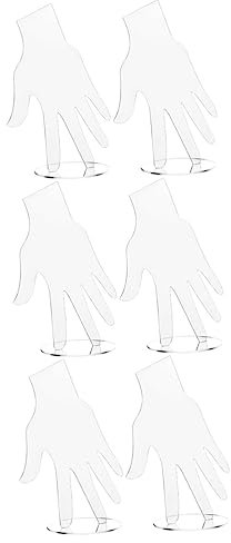 4-teiliges Schmuckregal aus Acryl, Schmuckaufbewahrungsregal, Schmuck-Organizer, Armband-Displays for den Verkauf von Mannequin-Hand, durchsichtiger Schmuckständer, Schmuckhalter, Manikin-Ring-Handsta