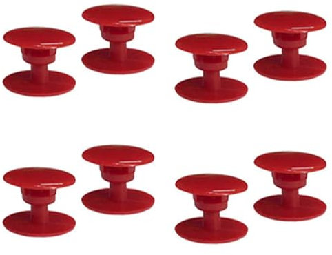 8 Sets Replacement Rivets Button for Beach Shoe Repair Replacement Parts for Clog Shoe Strap Repair (Red)