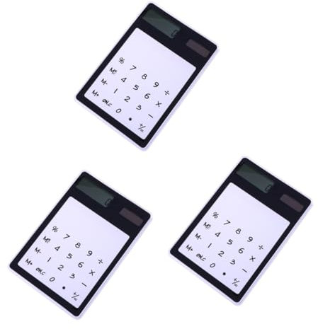 Operitacx 3 Pièces Calculatrice à écran Tactile Petit Ordinateur Petite Calculatrice Portable numwork numérique Transparente des étudiants