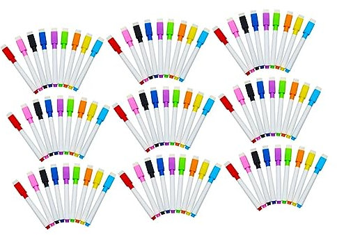 TOGEVAL 90stücke Teiliges Farbiger Whiteboard Marker Löschbare Schreibstifte Für Büro Schule Und Zuhause Farben Inkl Und Vielseitig Einsetzbar