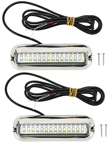 Haofy Marine-LED-Leuchten 42 LEDs 1500 LM IP68 wasserdicht Unterwasser-Bootsleuchte 10–30 V DC blau für Yachten Boote Ablassstopfenbeleuchtung Suitable for Bootstypen