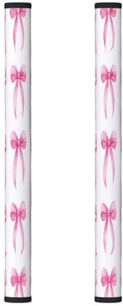 ZSUUGJ Copertura per maniglia della porta del frigorifero con fiocchi rosa, copertura per maniglia del frigorifero, maniglie lavabili per elettrodomestici da cucina, protezione decorativa per