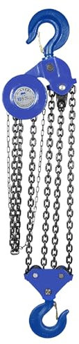Hand Chain Hoist 10T Capacity - Manual Steel Chain Block with 10ft/3m Chain & 2 Heavy Duty Hooks for Warehouses, Construction Sites, and Machinery