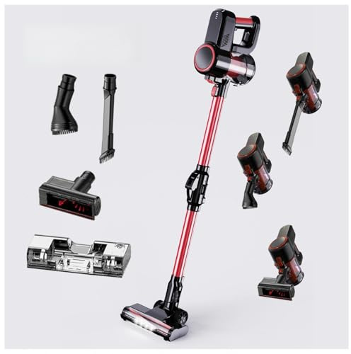 LRF-yxkj Aspira E Lava Pavimenti Casa Asciutto e Umido,Luci LED,5 in 1 Aspirapolvere Batteria per Pulizia Domestica/Capelli/Polvere/Lavapavimenti