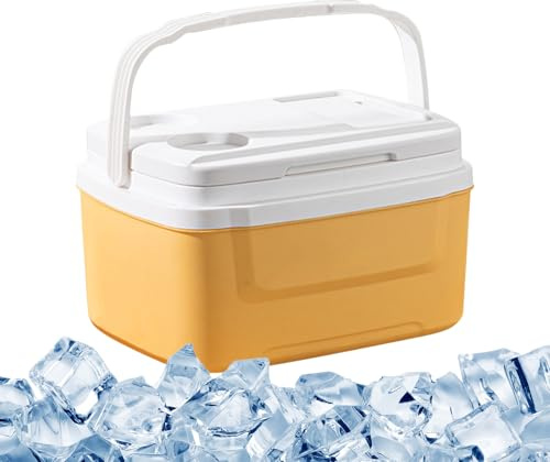 Teksome Auto Kühler Für Fahrzeuge - 8L Tragbare Outdoor-Campingkühlbox Für Unterwegs,Wasserdichter Tragbarer Mini-Kühlschrank Mit Griff & Großem Fassungsvermögen Für Picknick, Angeln Und