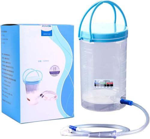 Kit de lavement pour le nettoyage intestinal, contenant 1200 ml de solution lavante et 10 canules rectales, pour lavement hygiénique chez l'adulte, canule rectale de 25 cm pour usage domestique