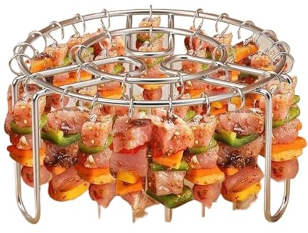 Grille De Four | De Brochettes Pour Friteuse À Air | Skewers En Acier Inoxydable Résistant À La Chaleur Pour Légumes Maïs Poisson Crevette Barbecue Pique-Nique Camping