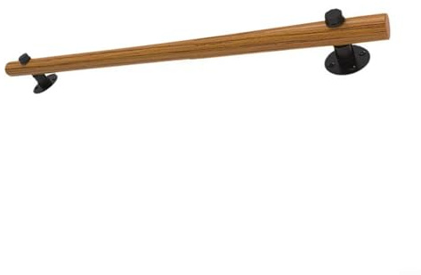 Sandyseptember Pasamanos de escalera de madera de pino maciza, riel de soporte montado en la pared con soportes para escalones interiores