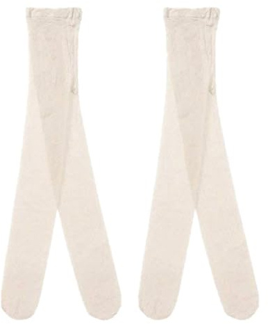 Country Kids Girls Lycra Silky Sheer-to-Waist Tights, Ivory, 6-8Yrs, 2Prs