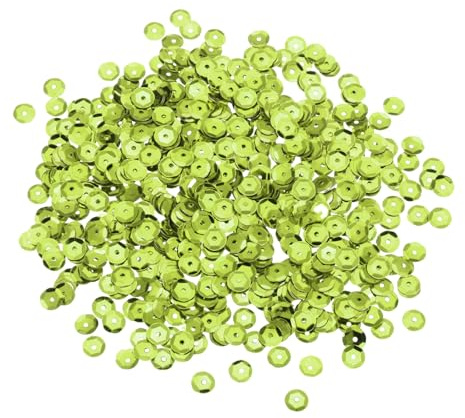 QUARKZMAN 2400Pcs Lentejuelas Sueltas Con Reverso Plateado Verde Militar | Para Bordado En Copa Para Manualidades De Joyería Y Costura