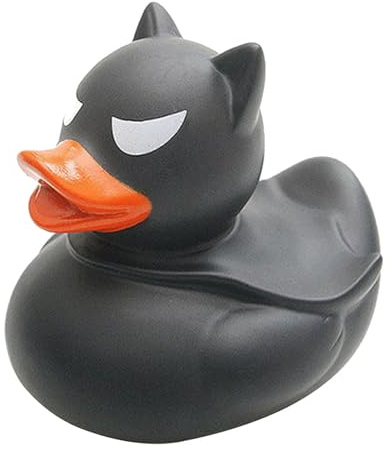 Ducks de goma | 3,54 pulgadas Ducks Bath Toy | Juego de colgar de pato para el placer del baño de halloween, 8,5 x 9 x 8 cm PVC Black Duck, seguro y duradero para las decoraciones