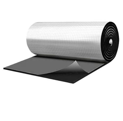 Tapis D’Isolation Auto-AdhéSif Tapis insonorisant for voiture, 100x50cm, 5/10/15/20mm, insonorisant, isolation thermique et phonique, for capot, mousse à cellules fermées Pour Sols, Toitures Et Portes