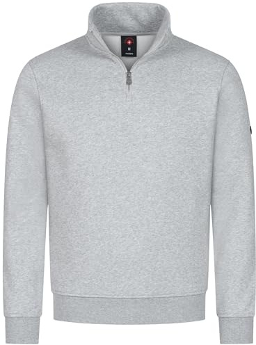 Höhenhorn Troiberg Herren Pullover 1/4 Zip Sweatshirt Troyer mit Kragen Blau 3XL Blau 3X-Large