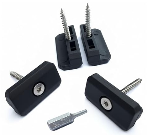 200 Stk. WPC Clips 5 mm Inkl. Schrauben + 40 Start - Endclips + 1 BIT, Befestigung Klammern Terrassendielen Montageclip Terrassenclips