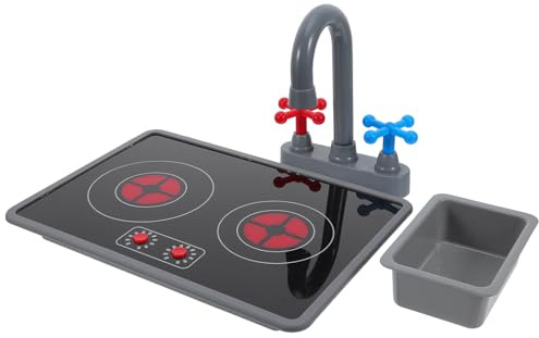 BESPORTBLE Ensemble de 3 appareils de Cuisine factices pour Enfants : cuisinière électromagnétique pour Tout-Petits, Jouet de Cuisine réaliste, Appareil ménager pour Enfants.