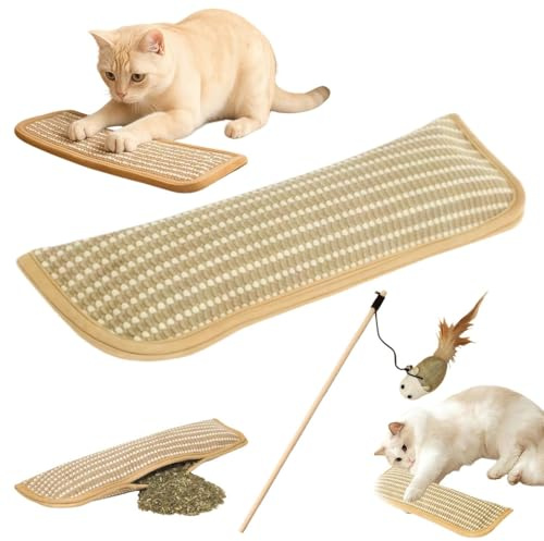 Yagerod Katzenliebe - Dual-Use Katzenminze Kissen für Spiel und, Katzenspielzeug Weihnachten, Zwei in Eins Katzenminze Spielzeug, Beruhigendes Katzengras, Stressabbau(34 x 9.5cm)