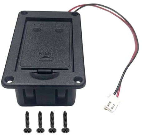 Jiuvaso pour Guitare Basse, Boîtier pour Pile 9V, étui, Pièce Détachée pour Guitare électrique