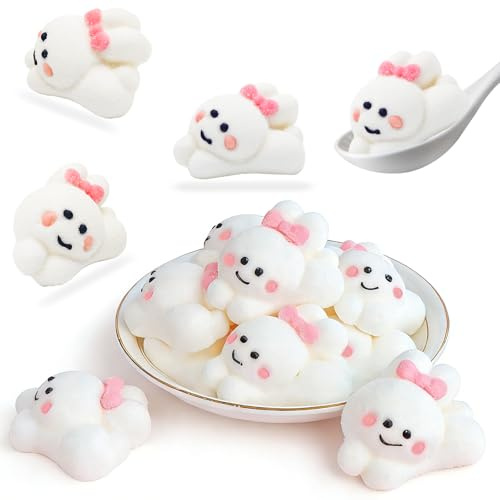 Ostern Marshmallow,Ostern Süßigkeiten,Vegane Marshmallows,Weich und süß,OsternTortendeko, Gefülltes Osternest, OsternGeschenke
