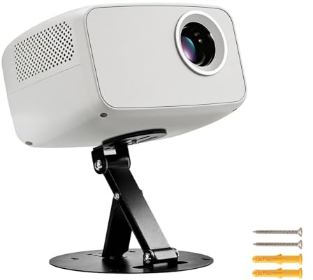 Beamer Halterung Projektor Universal, Projektorhalterung mit 1/4 Zoll Schraube, Beamer Ständer 180° Drehbarer Projektoren für Decke Tisch Wand, Faltbarer Wandhalterung Projektor für Heimkino & Büro