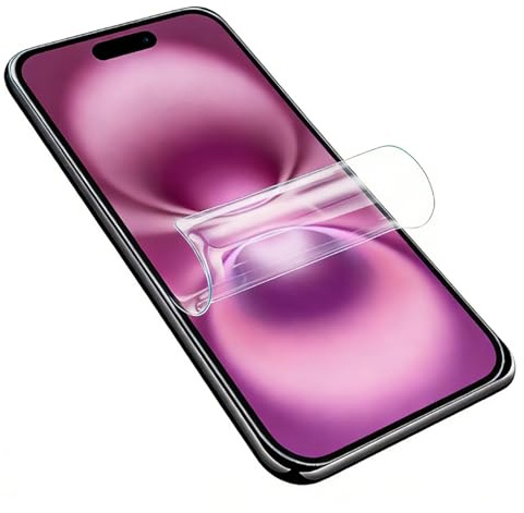 Silsewip [2 Piezas Hidrogel Protector de pantalla Cobertura tot para iPhone 16, TPU Suave Transparente Film, Antiarañazos, Antihuellas, Ultra Resistente