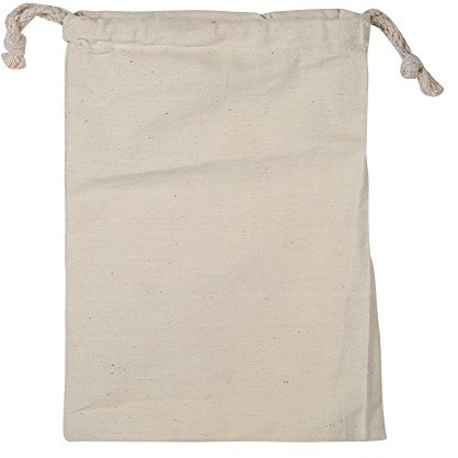 Fdit Paquete de Bolsa de Algodón con Cordón de Almacenamiento para Hogar Saco de Lavandería Respirable a Prueba de Polvo Multifuncional Bolsa de Viaje para Senderismo Al Aire Libre Camping(15 * 20cm)