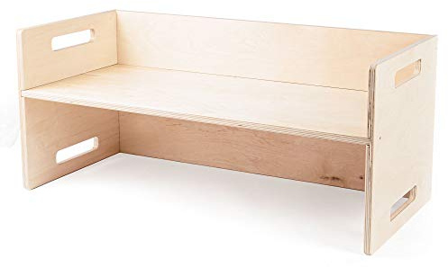 Ehrenkind® Kinder Bank | Vielseitig & Stabil | Montessori Bank | Wendebank aus Birkenschichtholz | Natur