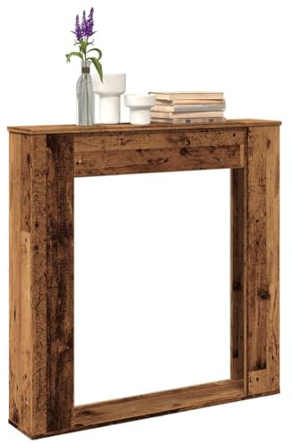 XGWKCNV Furniture Select Kaminumrandung Altholz 100x20x100cm Holzwerkstoff