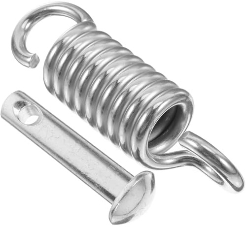 TOYANDONA Set 1 Pezzo Molle Oscillanti e Perni in Acciaio per Ganci Altalena da Veranda, Kit Sospensione Sedia Amaca Capacità Carico Elevato per Portico e Sedia Sospesa