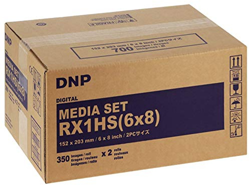 DNP - DSRX1HS-6X8, carta per stampa, 2 rotoli da 350, 15 x 20, per DS-RX1HS