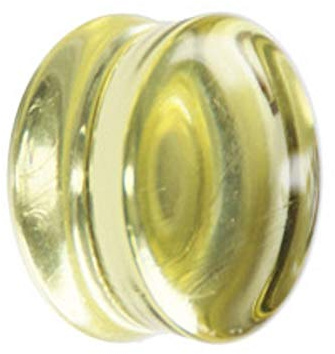 Treuheld® | Glas Ohr Plug | Gelb | 11 Größen | Double Flared
