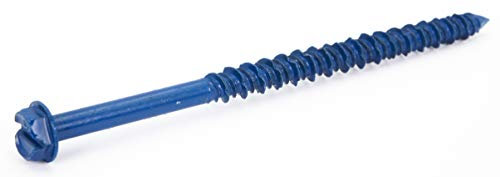 CONFAST 3/16 x 3-1/4 Hex Head Concrete Screw Anchor with Drill Bit for Anchoring to Masonry, Block or Brick (100 per Box)