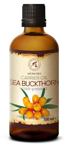 Sanddornöl 100ml - Hippophae Rhamnoides - Kaltgepresst - Sanddorn Öl - Sea Buckthorn Oil - Rein & Natürlich - Trägeröl - Pflegeöl - Body Öl - für Hautpflege - Gesicht - Körperpflege