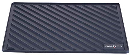 SANTOS Silikon Besteckablage - 35x27,5cm - Antirutsch-Matte, Abtropfmatte, Topfunterlage, Topfuntersetzer -Silikonmatte für Ablagefläche & Unterschrank