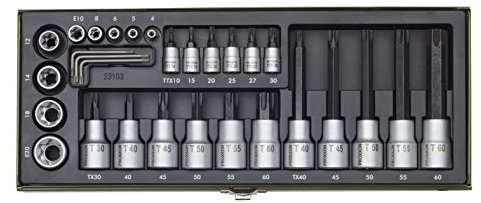 PROXXON 23103 Torx Nüsse Steckschlüssel Spezialsatz 29 teiliger Satz