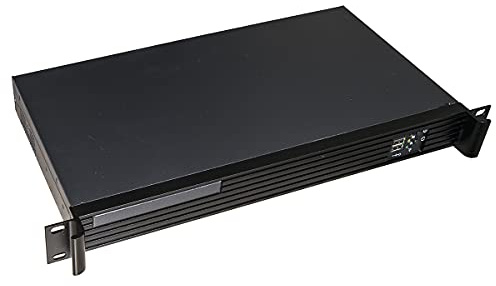 LINK Chasis para Servidor de instalación de 19 Pulgadas, 1 Unidad con 2 Ranuras para CD ROM Slim + 2 x 2,5 o 1 x 3,5 Pulgadas, Profundidad 300 mm