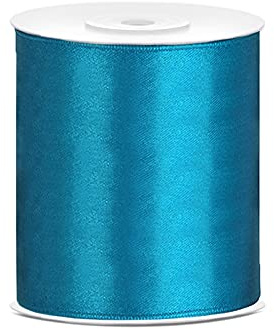 Satinband Polyester Schleifenband Seidenband Geschenkband 6/12/25/38/50/100 mm x 25 m (Größe 100mm x 25m - Farbe Türkisfarbenen)
