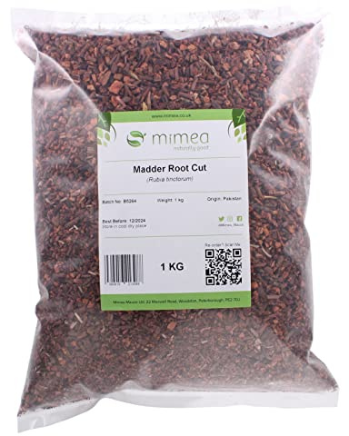 Mimea Madder Root Cut | 1kg | Quality Ingredients | Traditional Herbal Remedy | Rich in Natural Nutrients |Versatile for Various Uses