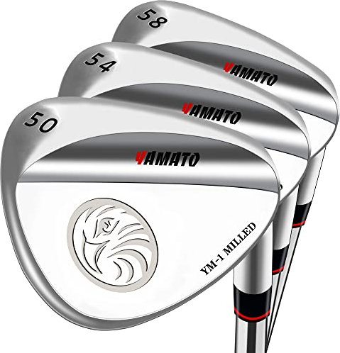Yamato Set di cunei da golf o cunei da golf individuali 50/52/54/56/58/60, set di cunei da golf con cuneo di sabbia, mazze da golf per uomini e donne con faccia zigrinata per rotazione alta, ottimo