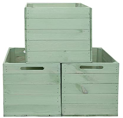 MARWOOD PREMIUM QUALITY 3x Kallax Box Kalaxregal Boxen Aufbewahrungsbox Kallax Einsatz aus Holz I Kiste Box für Kallax Regal I Kallax Einsätze I Obstkiste| Holzkasten| MADRYT