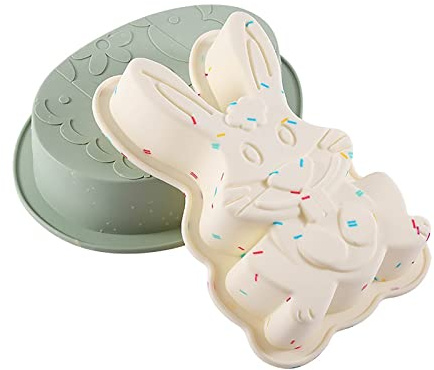 Osterdeko Hasenform Osterhase Schokoladenform Silikon Form Osterei Osterformen 3D Backform Ostern Silikon DIY Ostern Motivbackform Ostern Backwerkzeug für Ostern Party Dekoration Geschenk