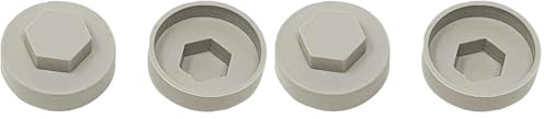 TechFast Roofing Screw Cover Caps | 19mm | Goosewing Grey - Plastic | Box 100 (Pack of 2)