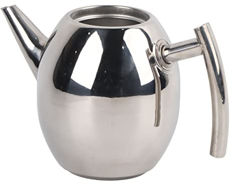 Tetera Contenedor De Café, Tetera De Café De Acero Inoxidable con Capacidad De 1,5 L con Filtro Grande (1L/1000ml)
